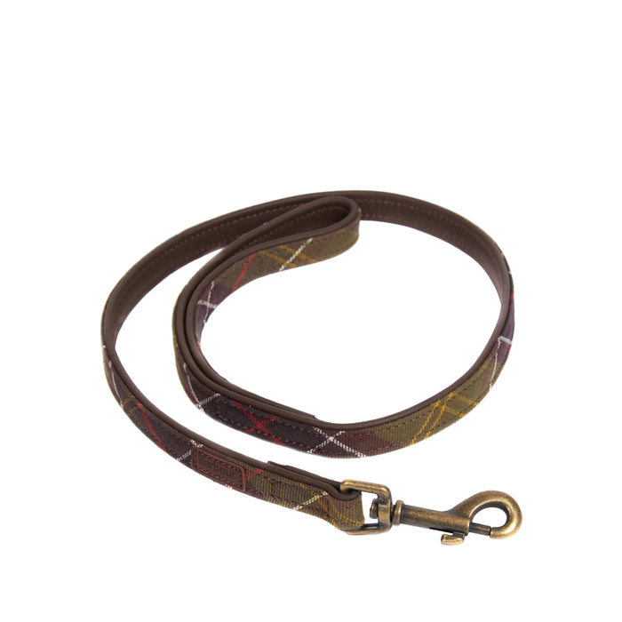 Barbour Tartan Leather Dog  Lead  - Classic Tartan