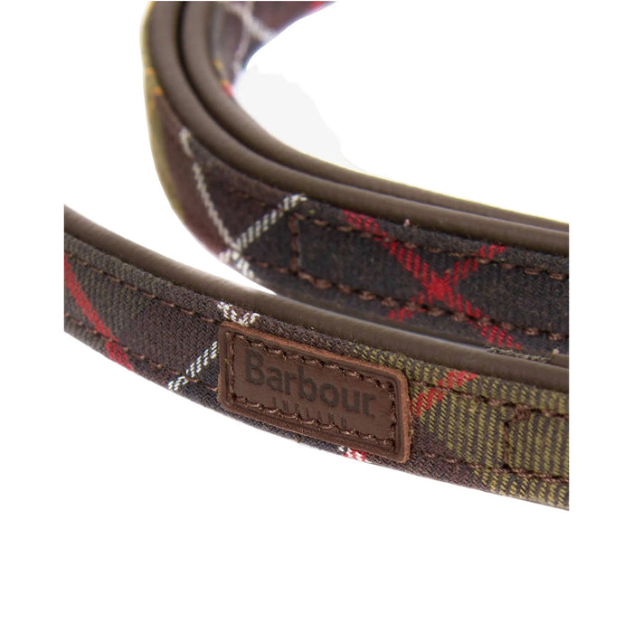 Barbour Tartan Leather Dog  Lead  - Classic Tartan