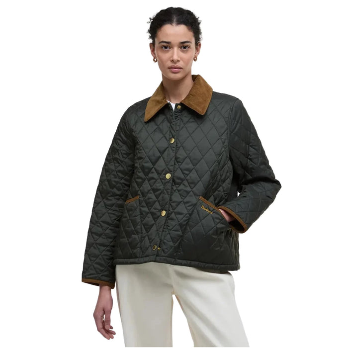 Barbour Icons Cropped Liddesdale Quilted Jacket - Sage/Ancient
