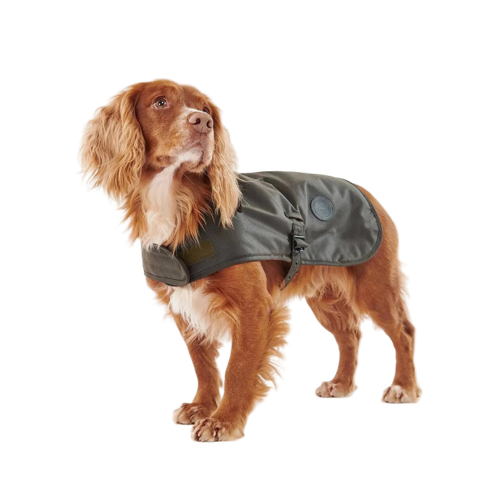 Barbour Waxed Dog Coat  Lightweight - Olive  0008