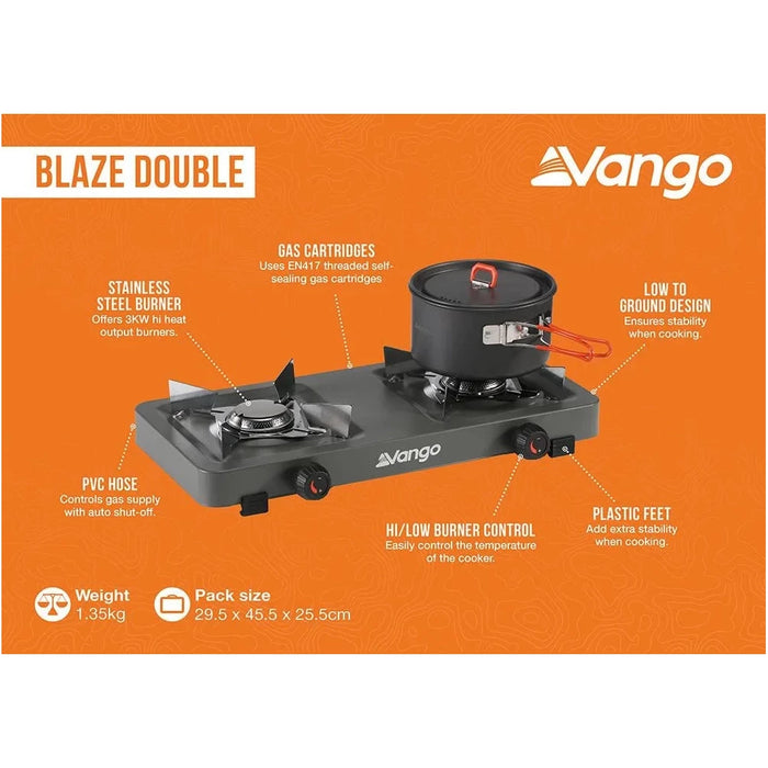 Vango Blaze Double Cooker - Grey
