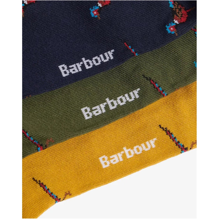 Barbour Pheasant Socks Giftset - Forest Mist