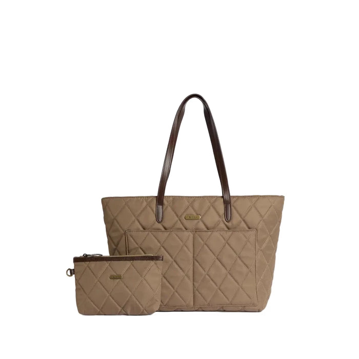 Barbour Quilted Tote Bag - Sand