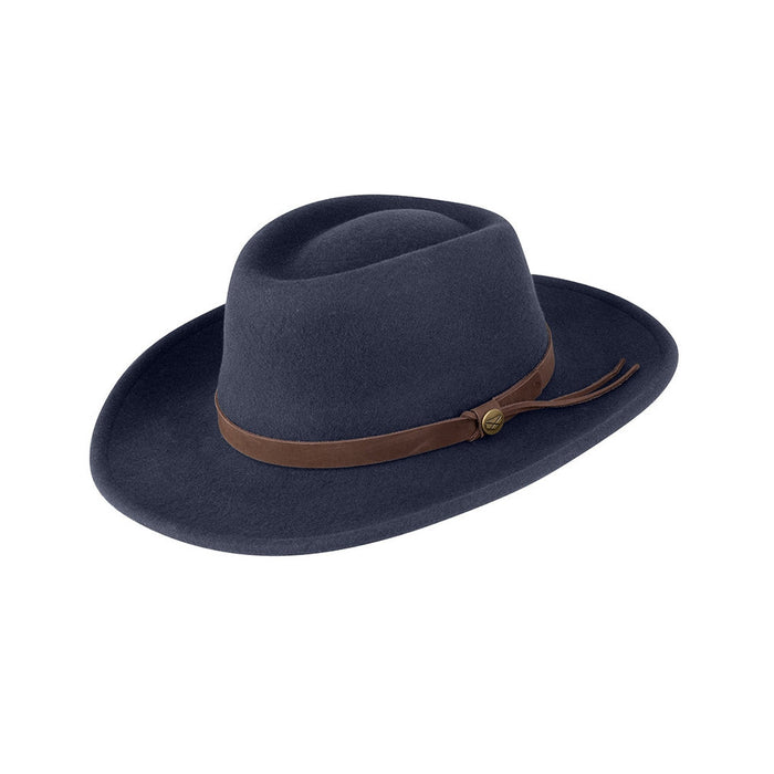 Hoggs Perth Crushable Felt Hat  - Navy