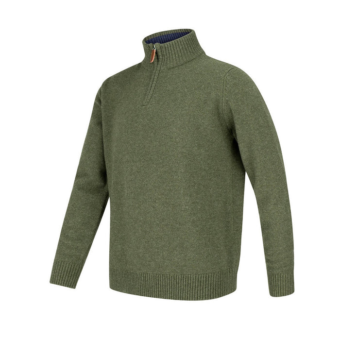 Hoggs Lothian 1/4 Zip Pullover - Olive