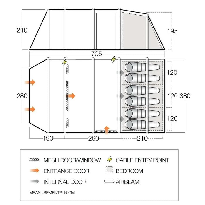 Vango Joro Air 600XL Sentinel Eco Dura Package Tent