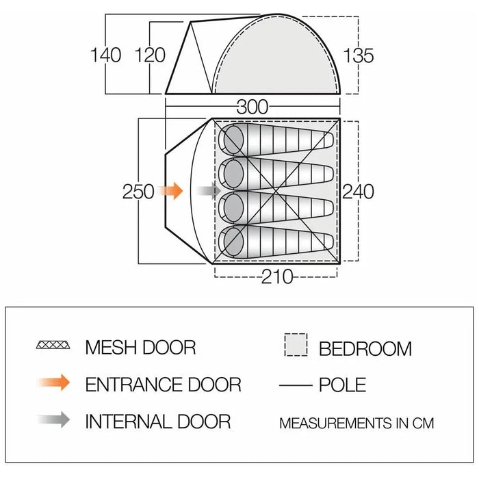 Vango Tay 400 4 Man Tent