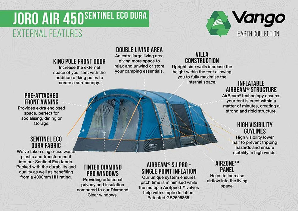 Vango Joro Air 600XL Sentinel Eco Dura Package Tent