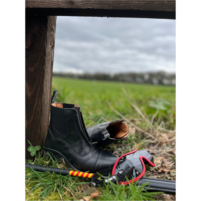 Breeze Up Leather Parade Ring Boot - Black