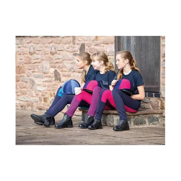 Shires Wessex Two-Tone Jodhpurs - Maids Navy/Pink