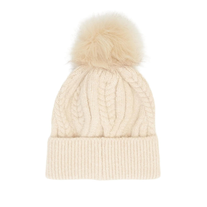 Barbour Elsdon Beanie Hat - Eggshell