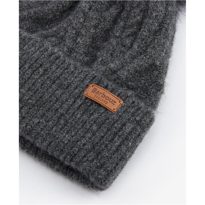 Barbour Elsdon Cable-Knit Beanie - Classic Grey