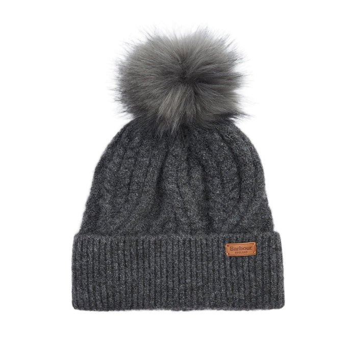 Barbour Elsdon Cable-Knit Beanie - Classic Grey