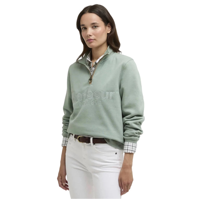 Barbour Cynthia Half Zip - Blue Sage