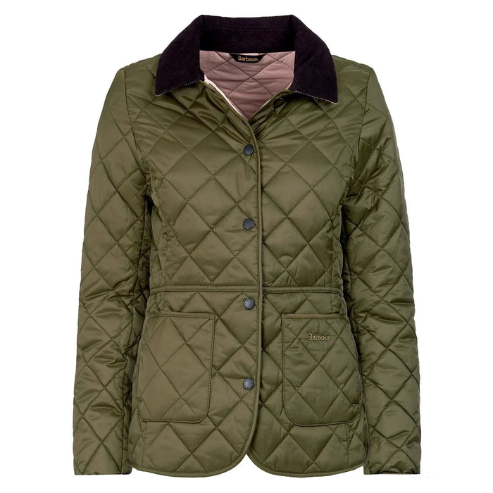 Barbour Deveron Quilt  - Olive Pale/Pink