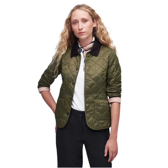 Barbour Deveron Quilt  - Olive Pale/Pink