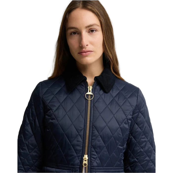 Barbour Beadnell Fitted Quilted Jacket -Navy