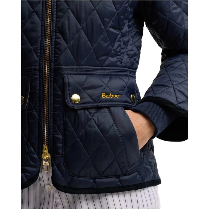 Barbour Beadnell Fitted Quilted Jacket -Navy