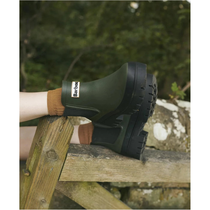 Barbour Halton Ankle Wellingtons - Olive/ Black