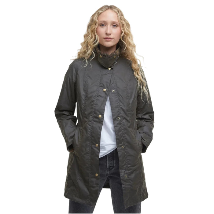 Barbour Ladies Belsay Wax Jacket- Olive