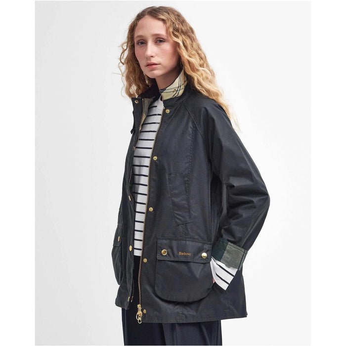 Barbour Modern Beadnell Wax Jacket - Sage-Ancient)
