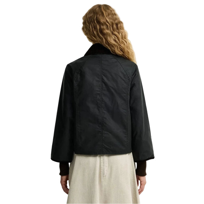 Barbour Cropped Beadnell Waxed Jacket  - Sage/ Ancient