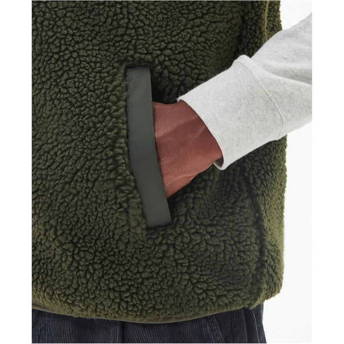 Barbour Newlan Fleece Gilet - Olive
