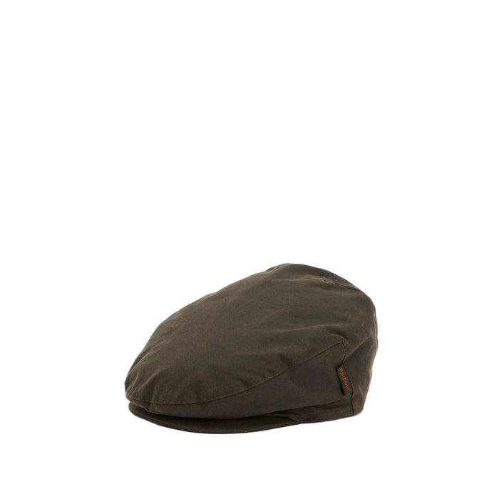 Barbour Cheviot Waxed Flat Cap - Olive