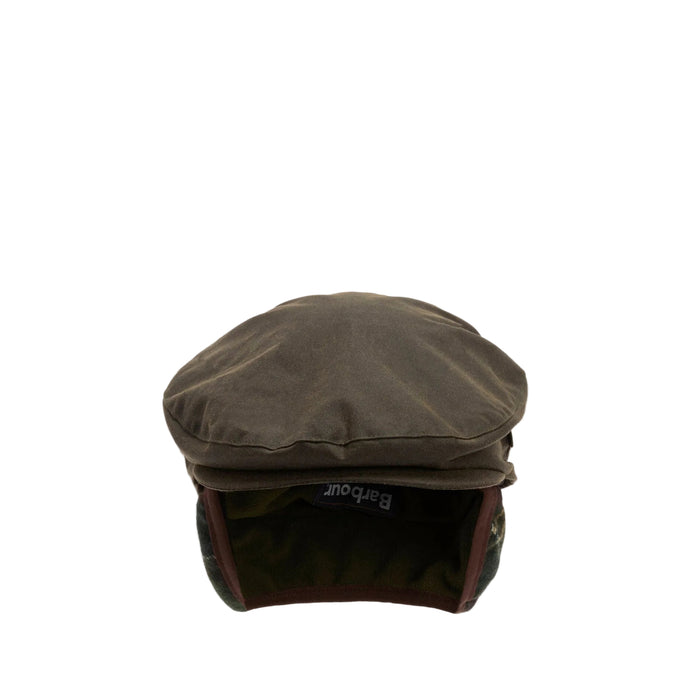 Barbour Cheviot Waxed Flat Cap - Olive
