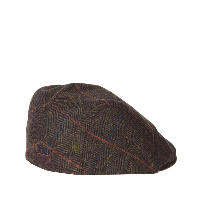 Barbour Cheviot Flat Cap - Olive Herringbone