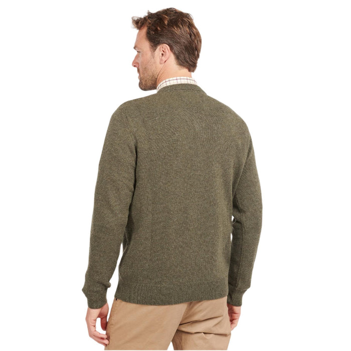 Barbour Nelson Essential V Neck Jumper - Seaweed
