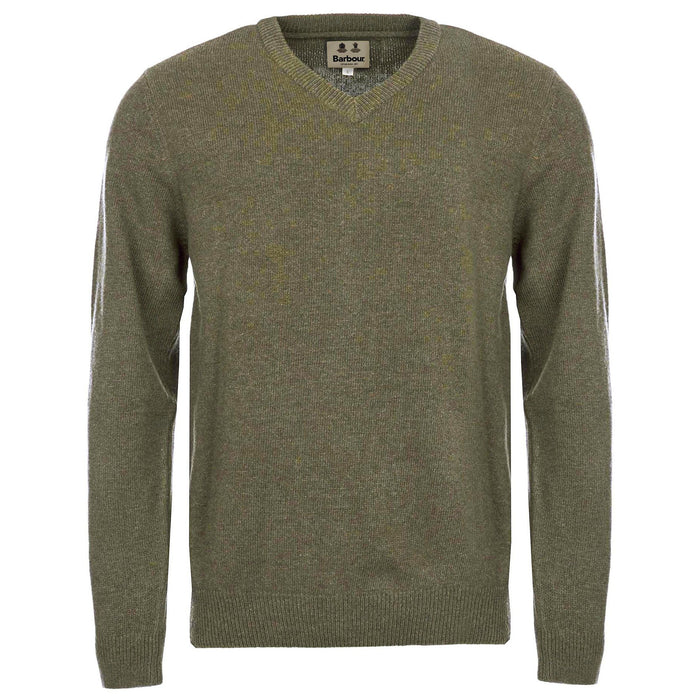 Barbour Nelson Essential V Neck Jumper - Seaweed
