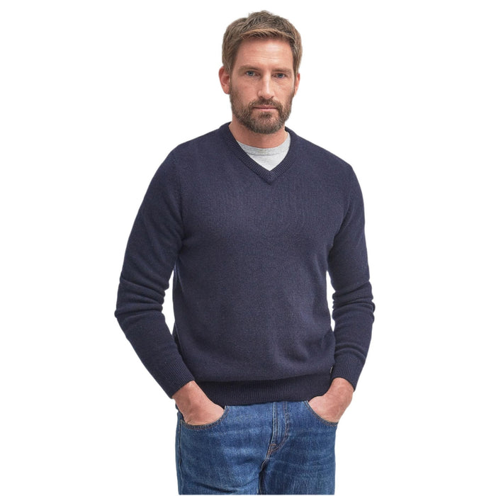 Barbour Nelson Essential V Neck Jumper - Navy