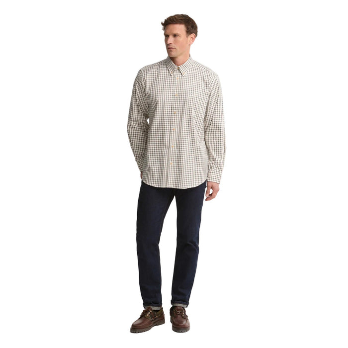 Barbour Sporting Regular Long-Sleeved Shirt - Dark Bordeaux