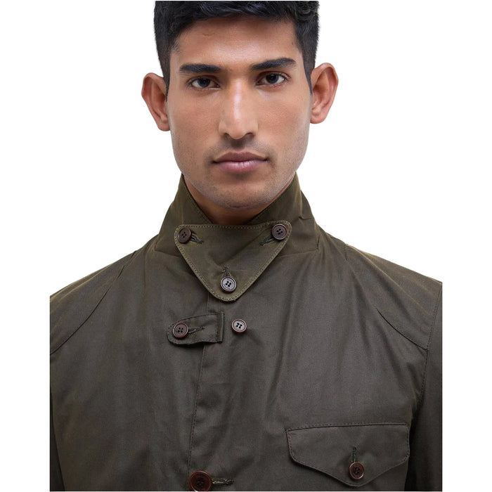 Barbour Beacon Sports Waxed Jacket - Olive