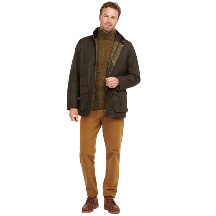 Barbour Hereford Men's Wax Jacket   - Olive