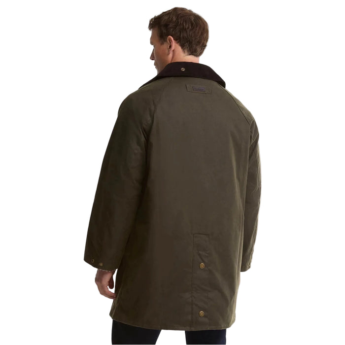 Barbour Country Waxed Mac - Olive
