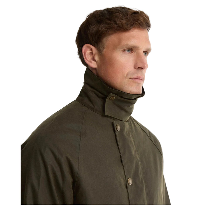 Barbour Country Waxed Mac - Olive
