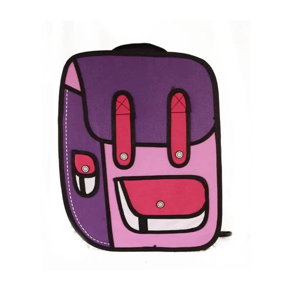 Rdge 53 2D Large School Bag      Pink/Purple/ Red /White