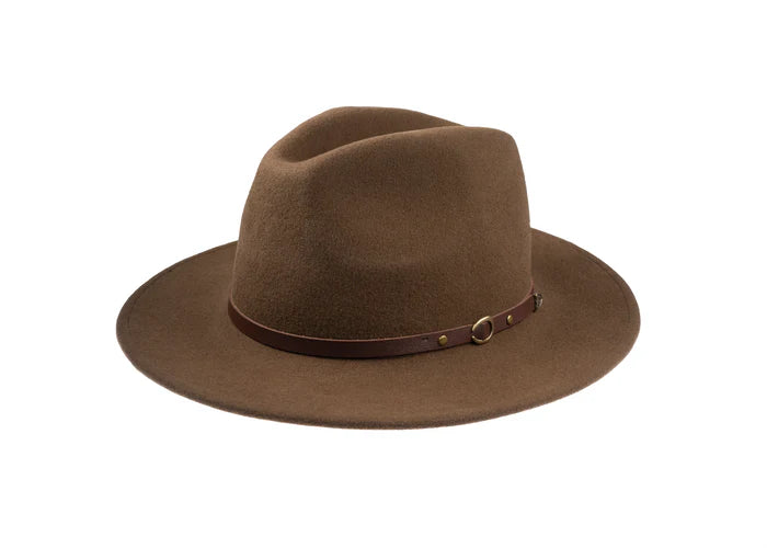 Christys' London Crushable Wool Felt Safari Hat - Brown