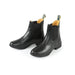 A pair of Shires Equestrian Moretta Alma Jodhpur Boots (Junior) in black on a white background.
