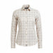 Sportsden.ie Jack Pyke ladies long sleeve country shirt in a beige and brown check pattern with button-up front.