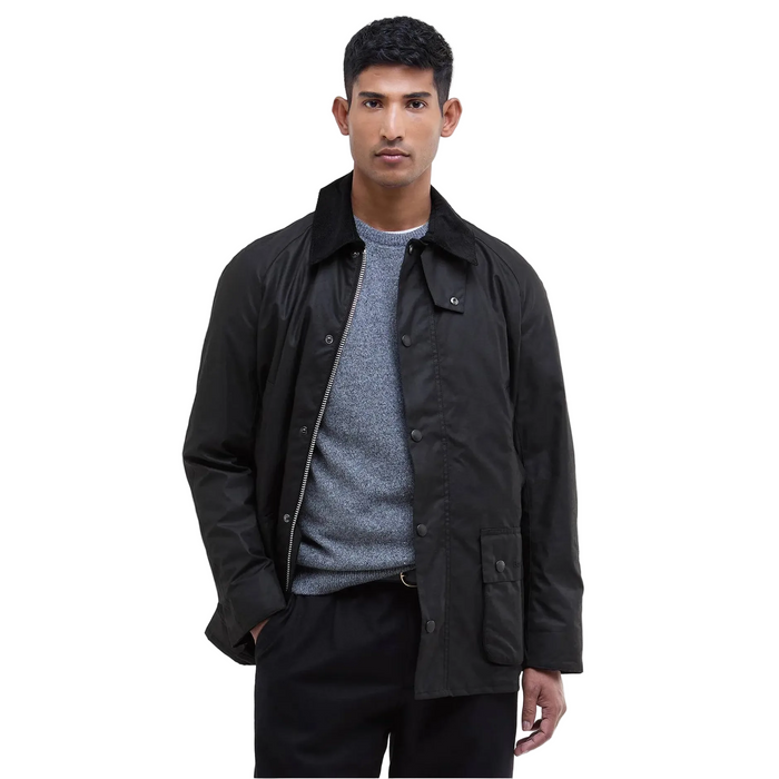 Barbour Ashby Wax Jacket  - BLACK