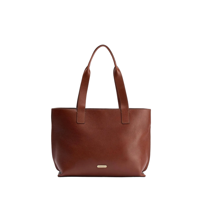Barbour Alder Large Leather Tote - Brown