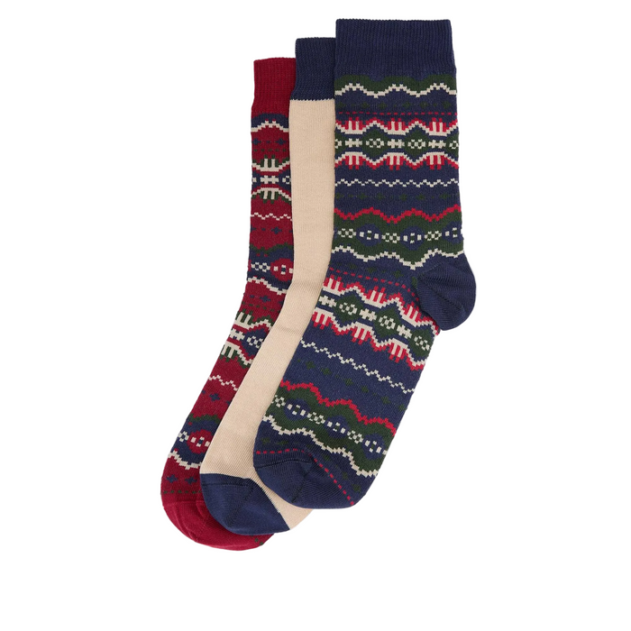 Barbour Helen Fairisle Socks Giftset - Festive Fairisle