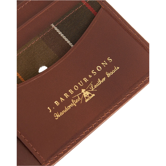 Barbour Colwell Leather Billfold Wallet - Brown