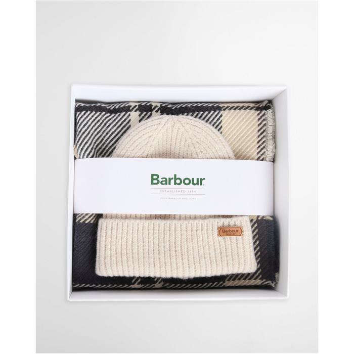 Barbour Pendle Beanie & Blair Scarf Gift Set