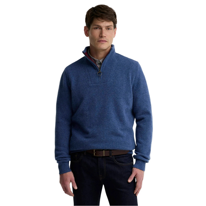 Barbour Nelson Half Zip Jumper - Deep Blue