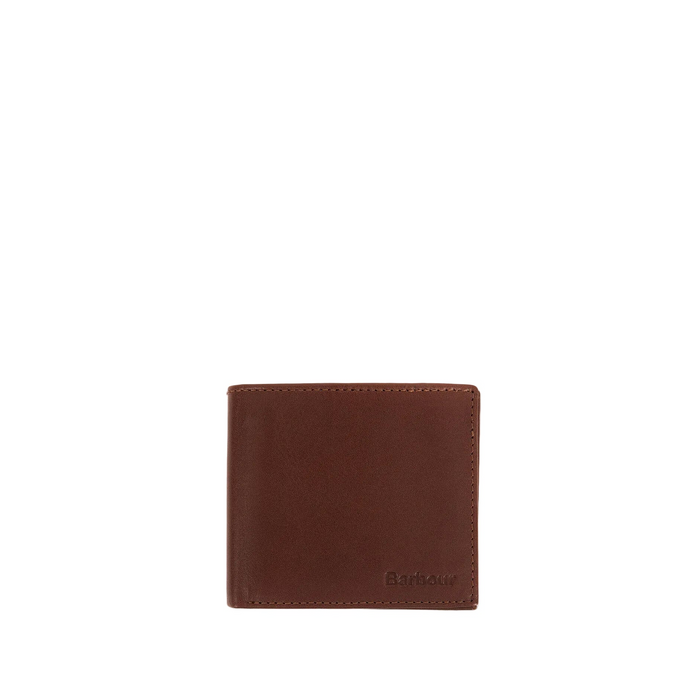 Barbour Colwell Leather Billfold Wallet - Brown