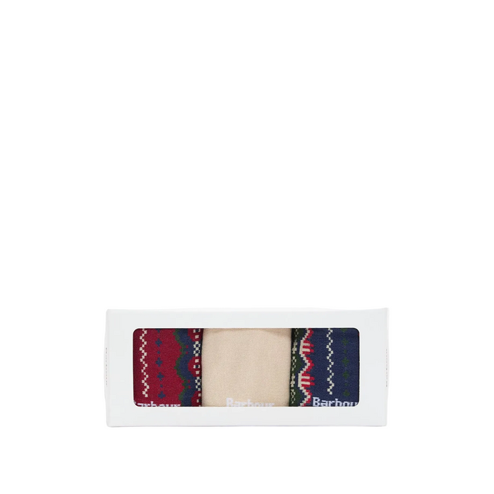 Barbour Helen Fairisle Socks Giftset - Festive Fairisle